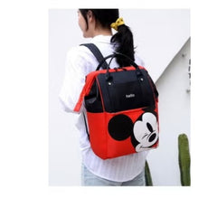 Mum's Cartoon Design Red Baby Travel Bag