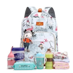 Baby Travel Bag Grey Floral Print Mums