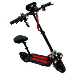 Red Electric Scooter with Bluetooth Motor 1000W and 36V 10Ah Battery