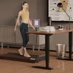 Luxury Walking Treadmill Wood Grain Ultra Portable and Easy to Store