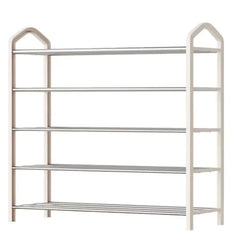 5 Tier Shoe Rack Storage Organizer Stylish, Sturdy, and Space Saving White