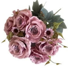 Purple Cameo Brown Artificial Flower Decor for Home, Parties, and Weddings