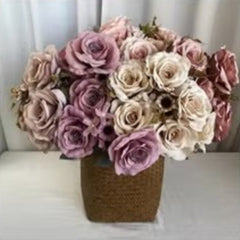 Purple Cameo Brown Artificial Flower Decor for Home, Parties, and Weddings