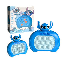 Pop Push Light Up Controller Sensory Fidget Toy for All Ages - Stress Relief Game in Blue