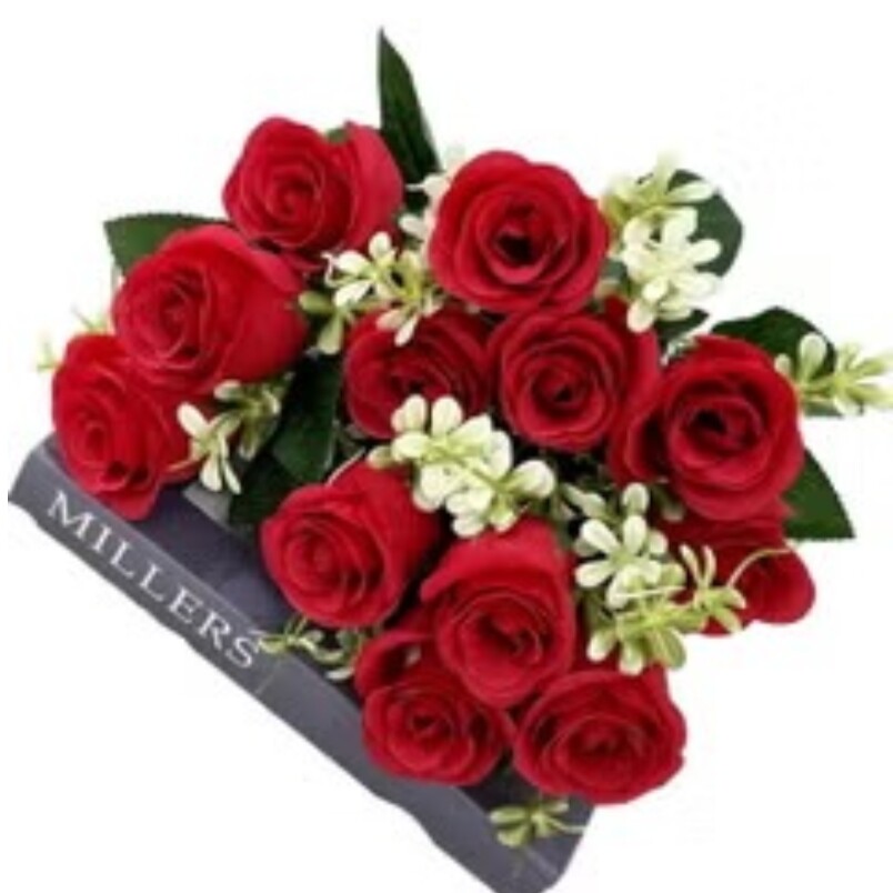 Red Artificial Flower Decor for Home, Parties, and Weddings