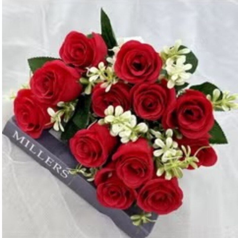 Red Artificial Flower Decor for Home, Parties, and Weddings