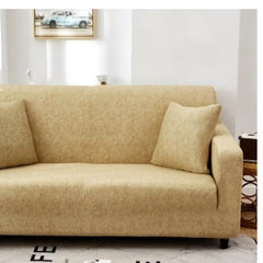 Three Seat Elastic Sofa Cover Beige