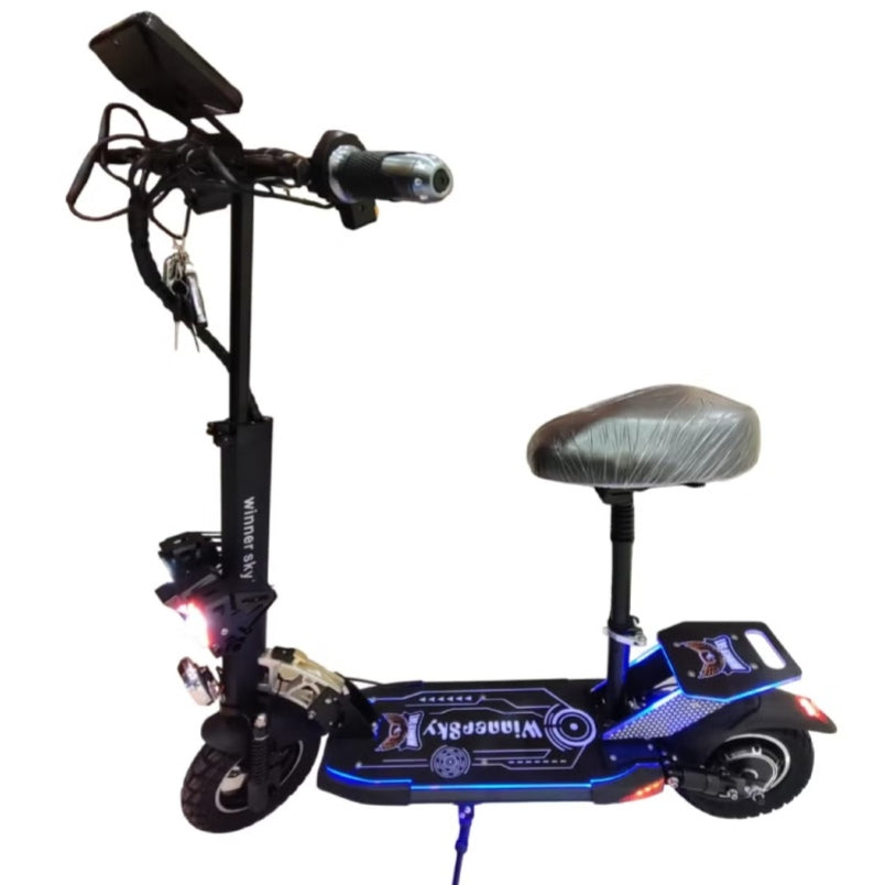 Winner Sky High Power Electric Scooter 48V 13Ah Battery, 2000W Motor, Black