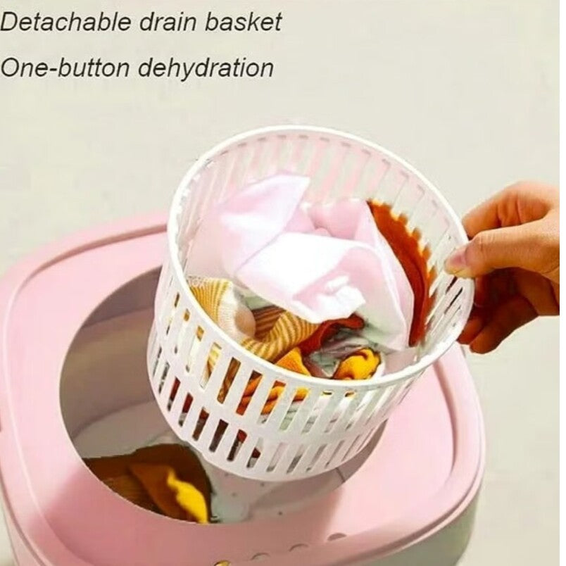 Portable Washing Machine 8L Pink Foldable