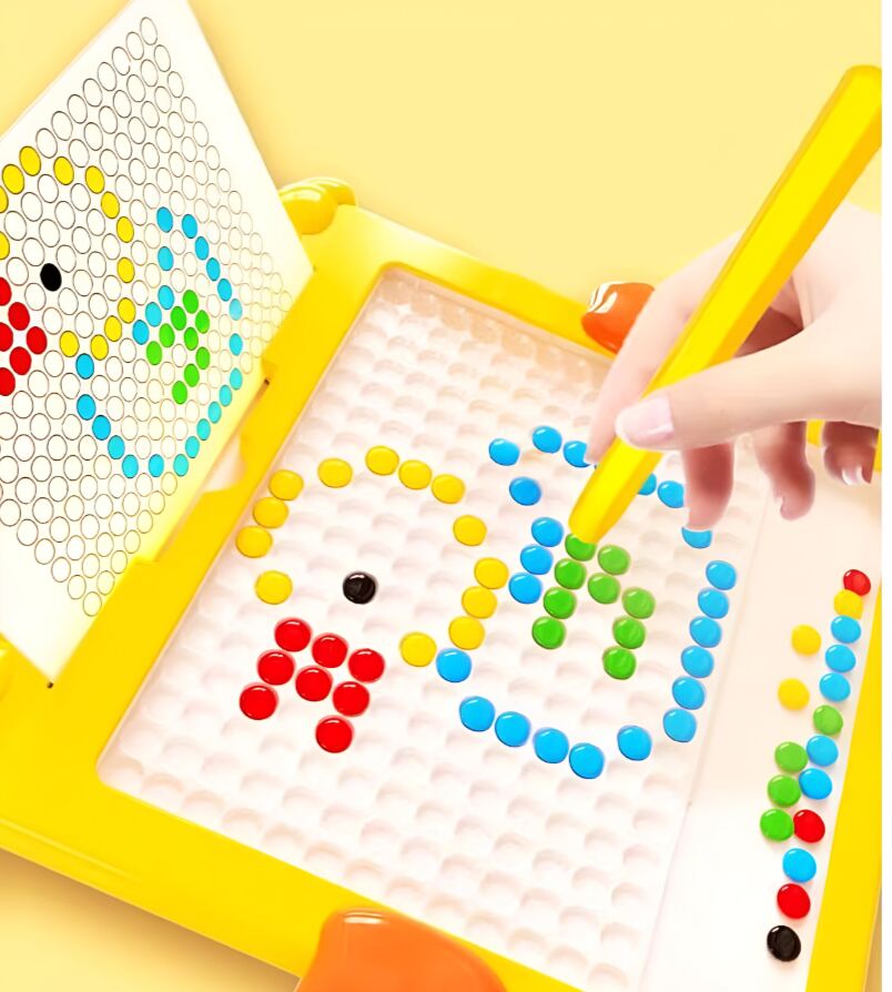 Duck-Themed Magnetic Drawing Board with Beads
