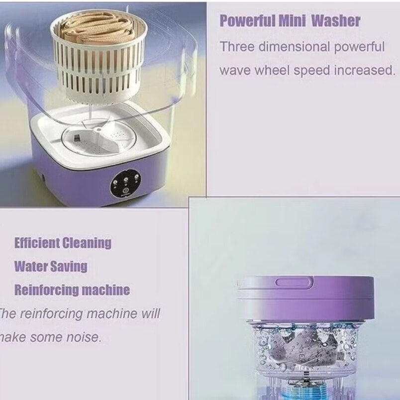 Portable Foldable Washing Purple Machine 8L