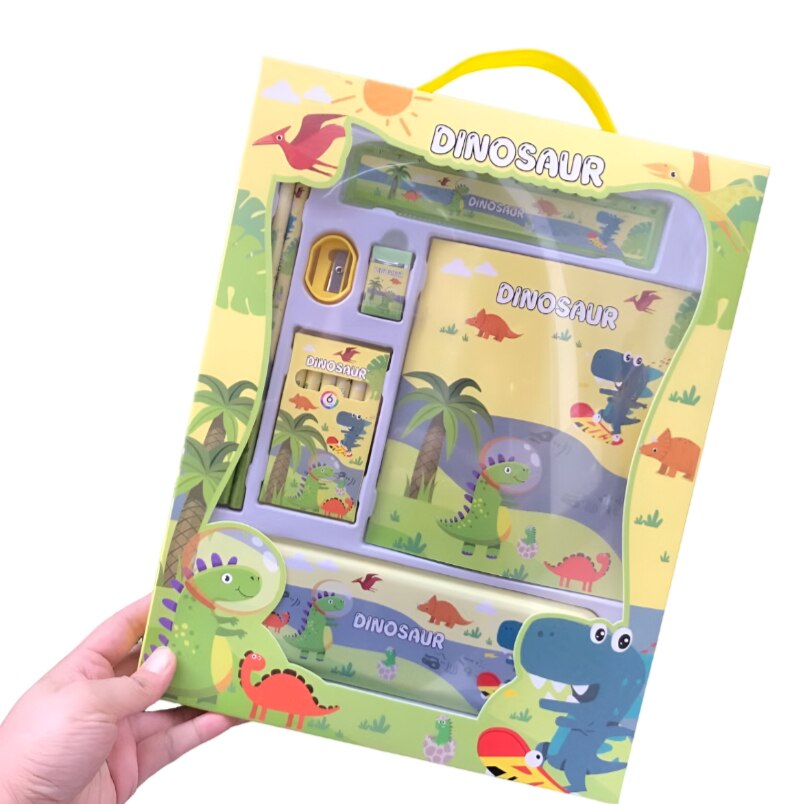 8 pcs Dinosaur Stationery Kit
