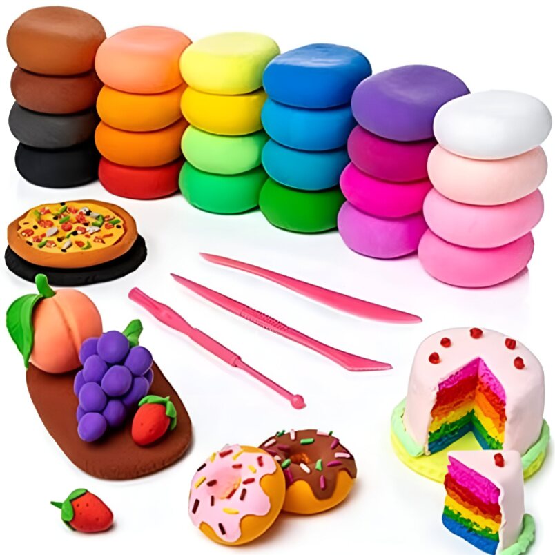 24-Piece Colorful Air Dry Clay Set