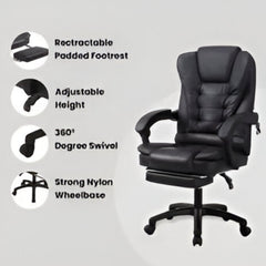 Black Leather Multi Purpose Chair