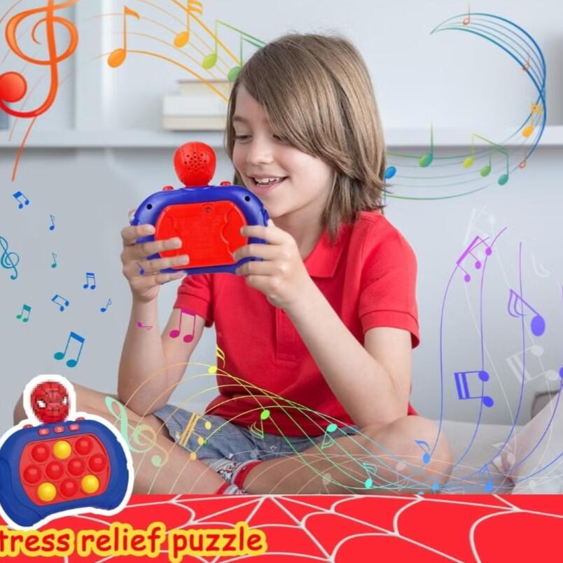 Fun Pop-Up Toy with Spider Hero Design - Blue