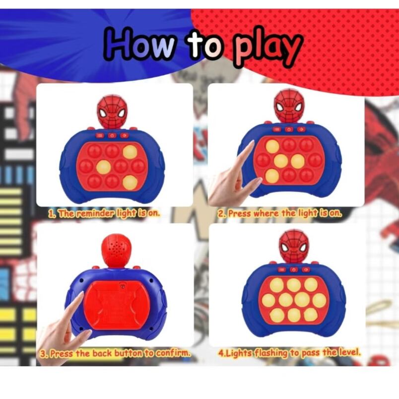 Fun Pop-Up Toy with Spider Hero Design - Blue