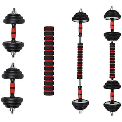 Adjustable Weightlifting Set with Dumbbells, Barbells, and Kettlebell 40KG