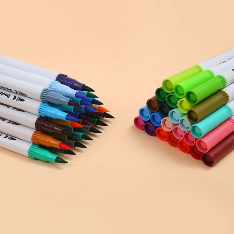 48 Colors Double Head Colored Pen Set - Perfect for Art, Calligraphy, and Animation Design