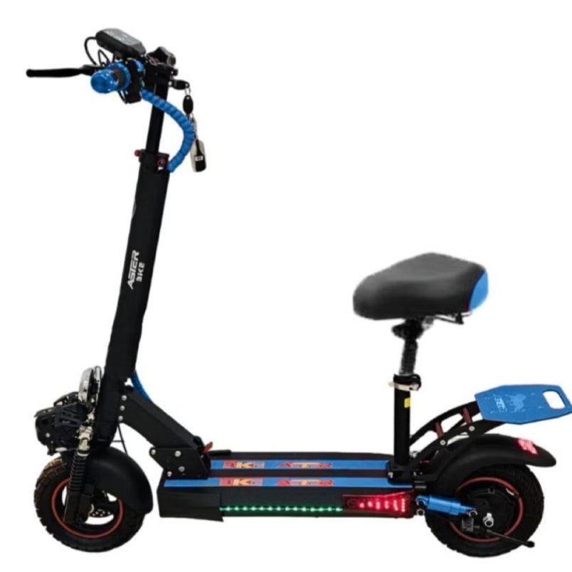 High Powered Electric Bike with 2000W Motor and 48V 13Ah Battery - Blue Black