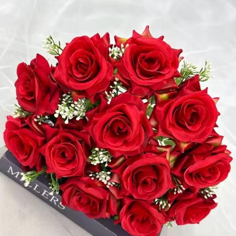 Red Decor Artificial Flower for Home, Parties, and Weddings