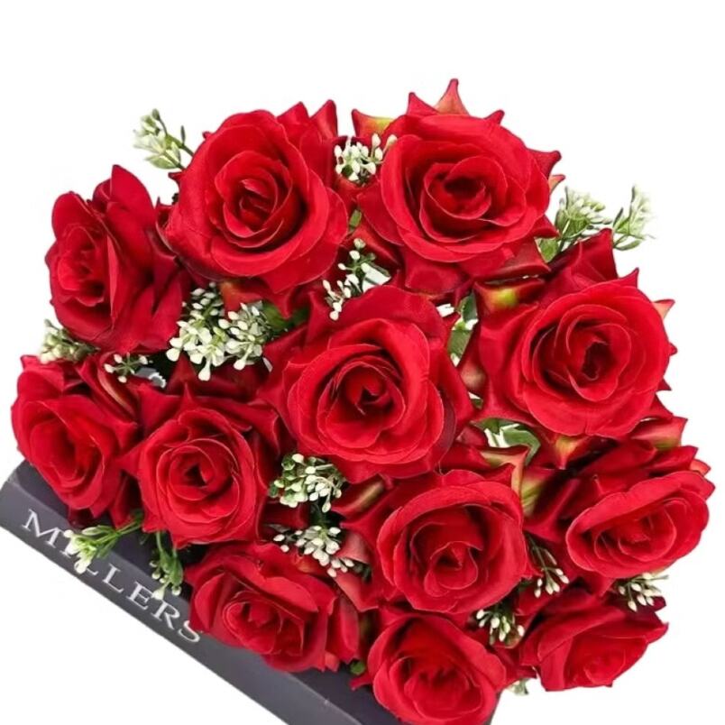 Red Decor Artificial Flower for Home, Parties, and Weddings