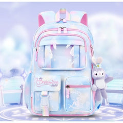 Kids School Backpack in Blue and Pink