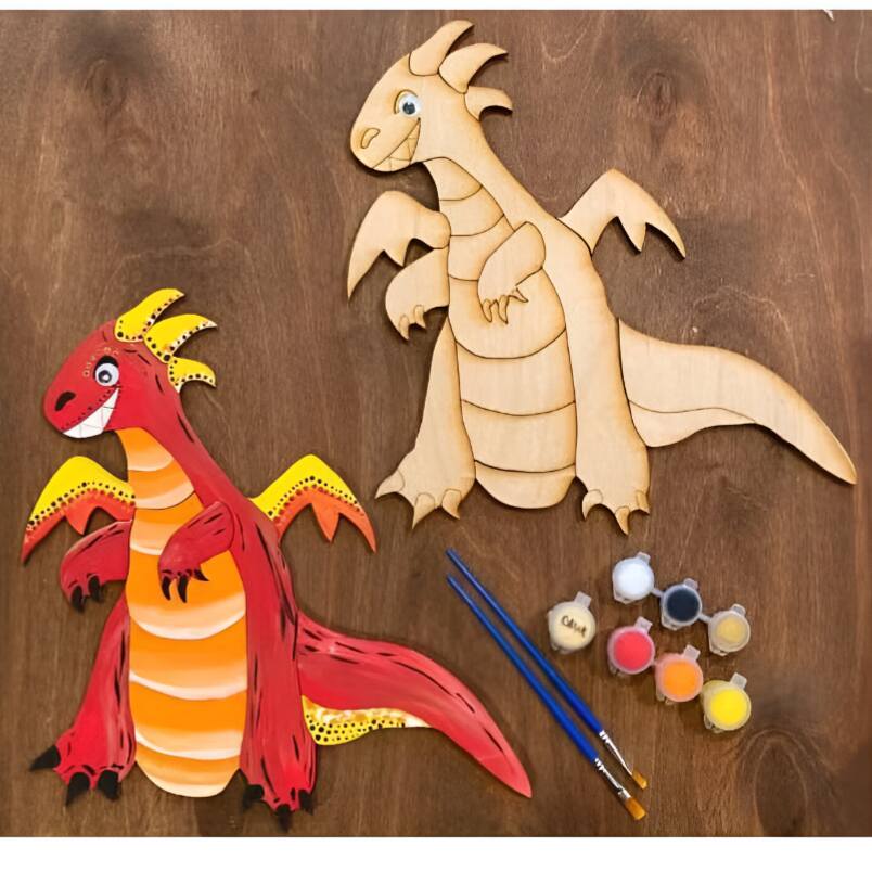 DIY Craft Kit Dragon Painting – Perfect Birthday Gift for Boys