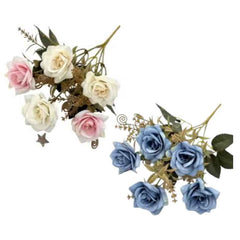 Pack of 2 Artificial Flower Decor for Home, Parties, and Weddings - Assorted