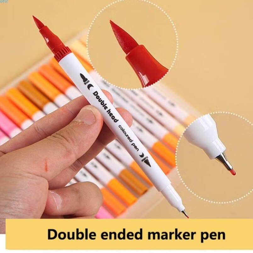 48 Colors Double Head Colored Pen Set - Perfect for Art, Calligraphy, and Animation Design