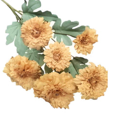 Pack Of 2 Seven Heads Artificial Flower - Light Coffee