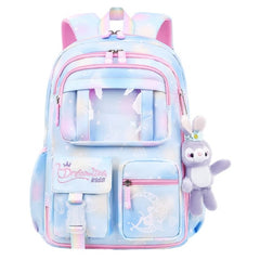 Kids School Backpack in Blue and Pink