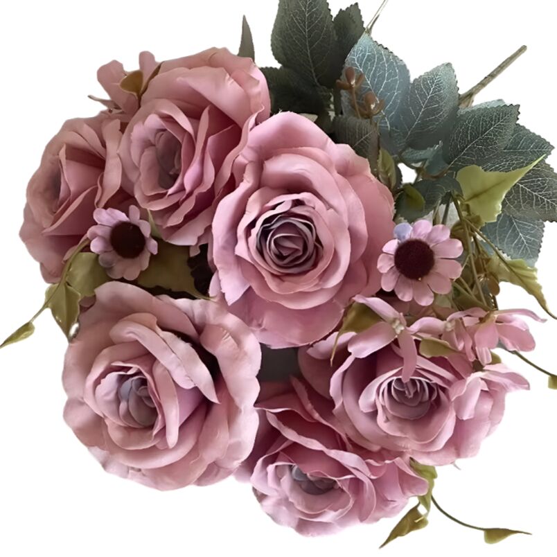 Purple Cameo Brown Artificial Flower Decor for Home, Parties, and Weddings