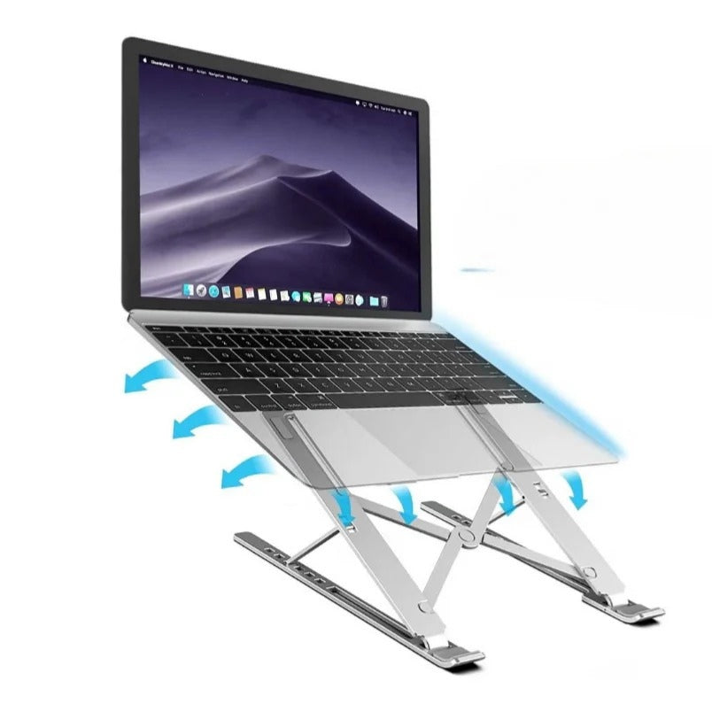 Adjustable Aluminum Alloy Foldable Laptop Stand Elevate Your Workstation with Sturdy Support online in Dubai and UAE at Mumzar.com better value compared to Noon, Amazon.ae, Carrefour, and Dubizzle when you shop for adults and kids at Mumzar.com free delivery in Dubai, Abu Dhabi, Sharjah, Ajman, Umm Al Quwain, Fujairah, and Ras Al Khaimah.