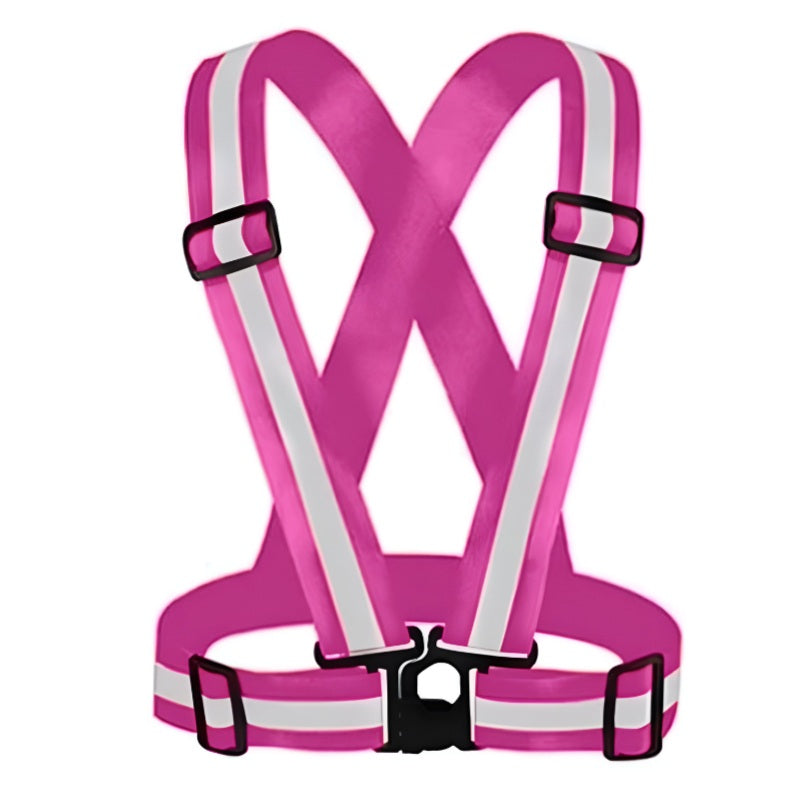 High Visibility Reflective Safety Belt and Jacket – Lightweight Dark Pink for Outdoor Safety