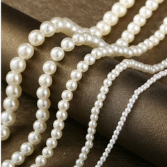 Luxury Classic Multi-Layer Pearl Necklace - White