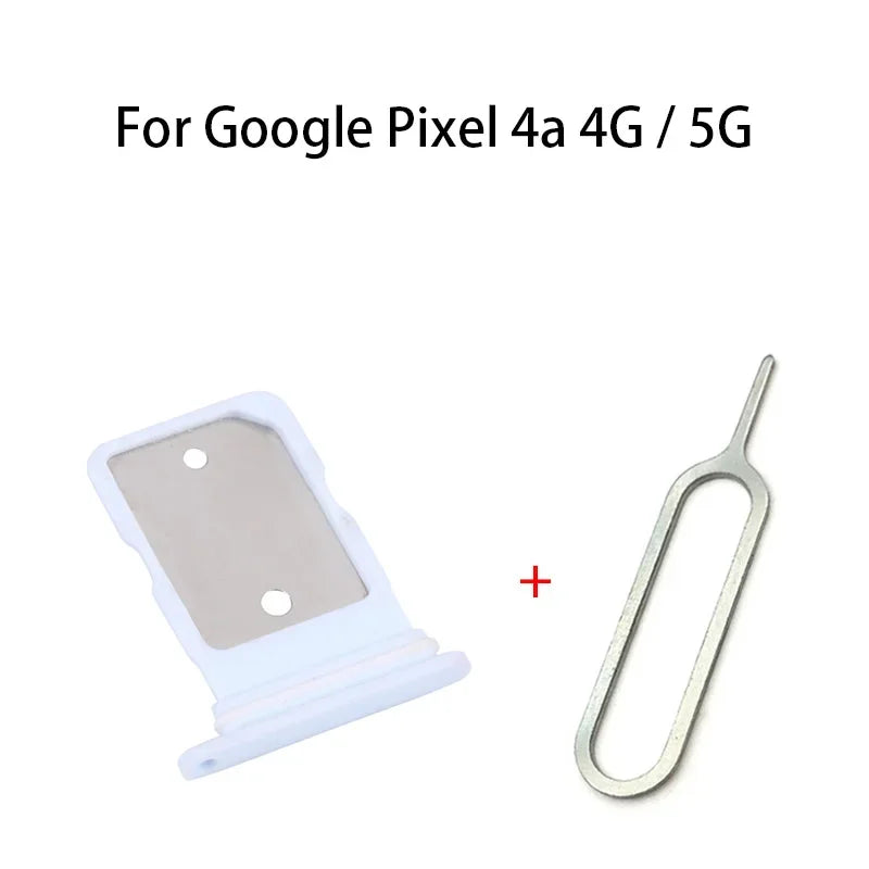 Mumzar Google Pixel 4a SIM card tray replacement white tray and metal ejector tool for 4G 5G phones