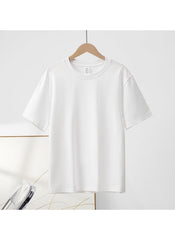 Huitich plain white t shirt for men XL hanging on wooden hanger against white background