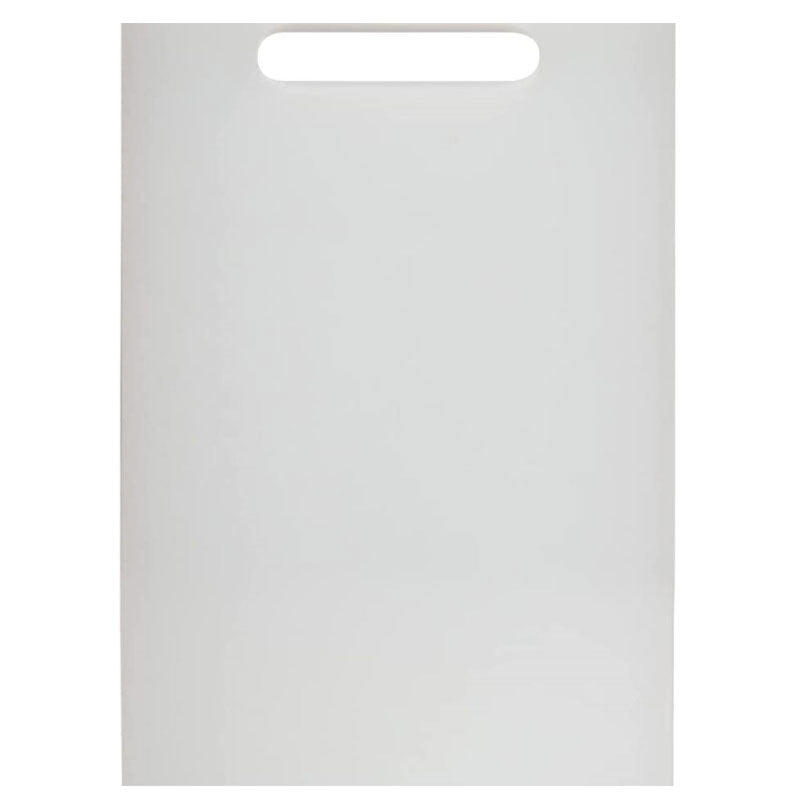 Huitich plastic chopping board with handle in white for kitchen food prep and cutting