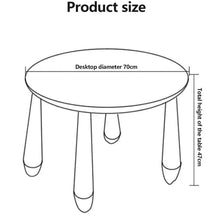 Product size diagram: round desktop diameter 70 cm, total height 74 cm