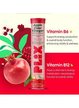 Red Apple Cider Vinegar effervescent tablet tube with fruit graphic