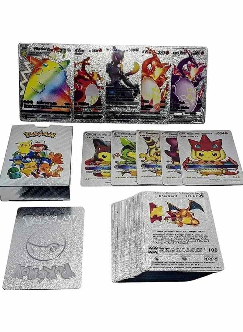Limited edition Pokemon silver cards collection including holographic and character cards by Huitich