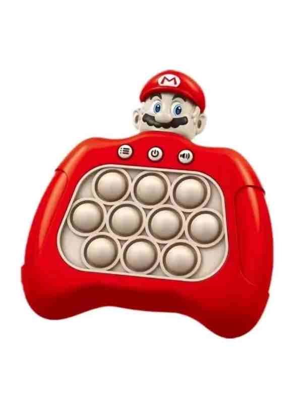 Huitich sensory fidget toy pop push light up controller in red with Mario character design