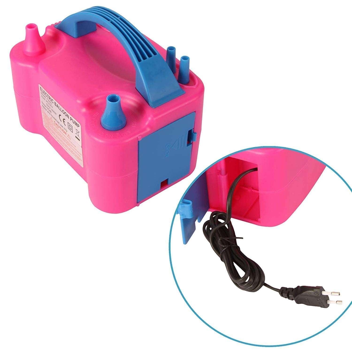 Huitich electric portable balloon pump with blue handle and power cord portable balloon inflator for parties