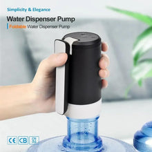 Electric water dispenser pump with side lever handle being pulled