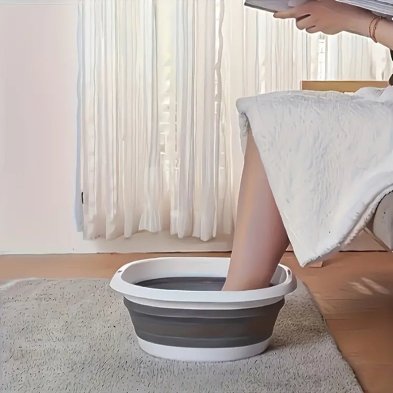 Portable Foot Bath with Massage Rollers Foldable Spa - Mumzar