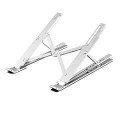 Huitich portable laptop stand for desk in silver adjustable aluminum design