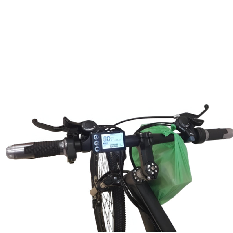 Winner sky electric bike handlebar view with digital display and controls for powerful e-bike 50 km speed