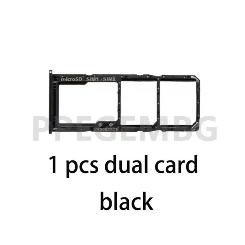 Mumzar black dual card SIM and microSD tray for Samsung Galaxy A51 battery case replacement