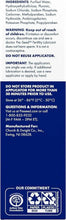 Personal lubricant product label with recycling icons on blue container