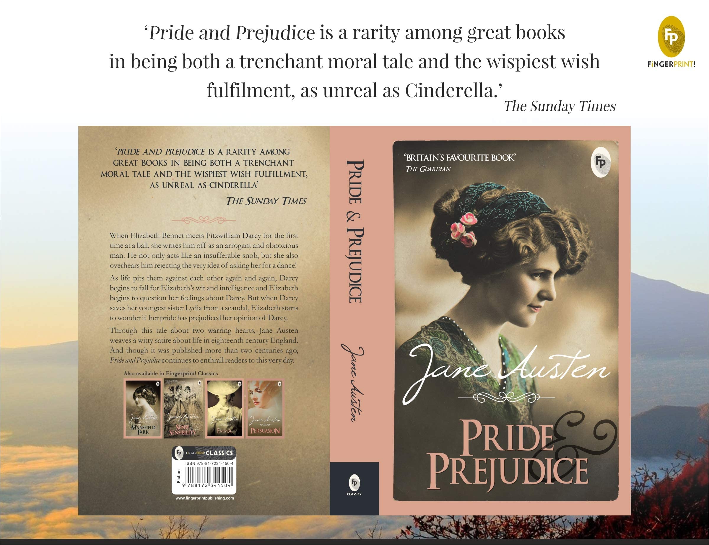 Classic literature box set featuring Jane Austen's Pride and Prejudice with vintage cover design by Mumzar
